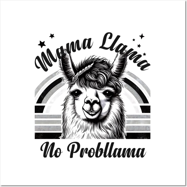 Llama No Prob-llama - Funny & Cute Design Wall Art by click2print